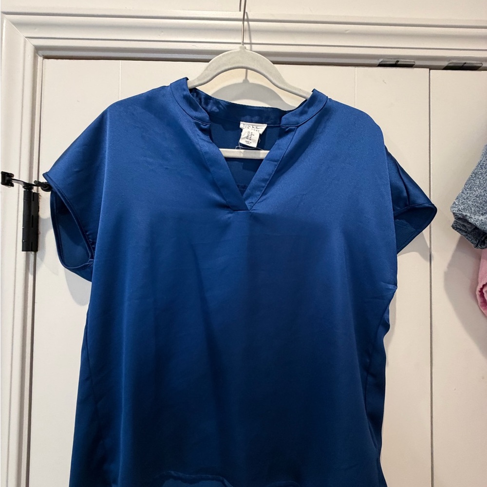 Nicole Miller Satin Top - Size Medium